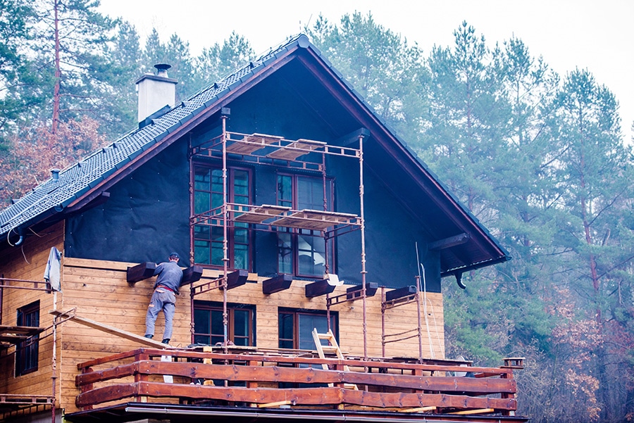 Isolation thermique par l'extérieur (ITE) réalisée par MG Rénovation dans l'Essonne